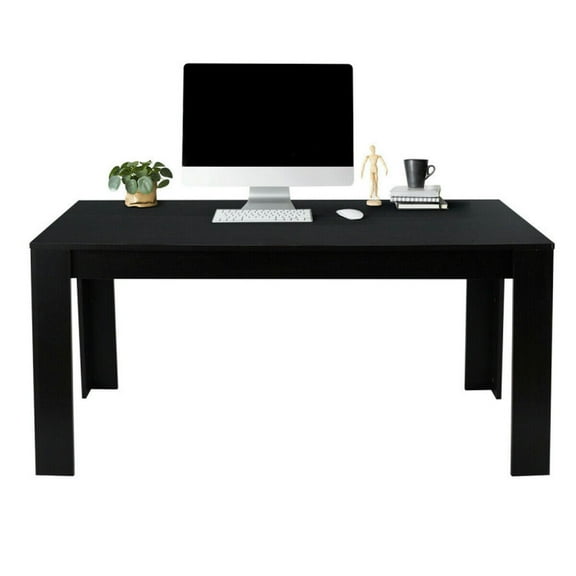 Resenkos 63 Inch Rectangular Modern Dining Kitchen Table for 6 People-Black, Dining Table, Kitchen Bar Height Table and Chairs for Dining Room, Small Space