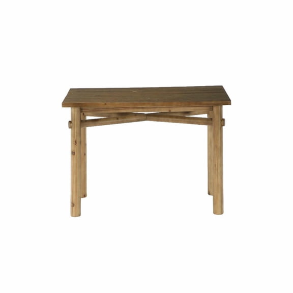 Resenkos 63" Solid Wood Farmhouse Executive Desk, Brown Home Office Desk