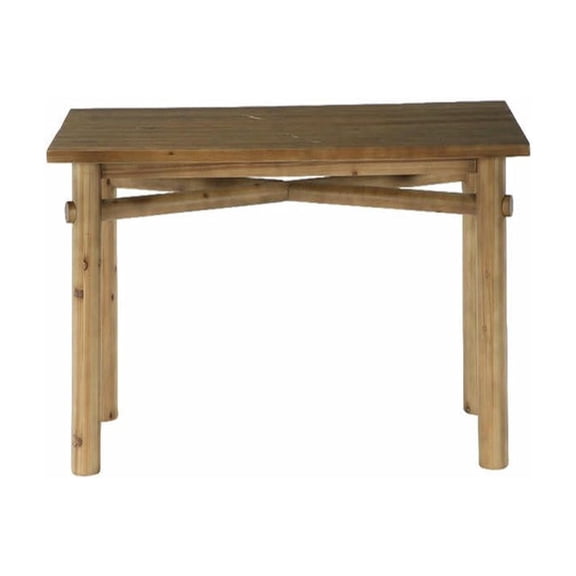 Resenkos 63" Solid Wood Farmhouse Executive Desk, Brown Home Office Desk