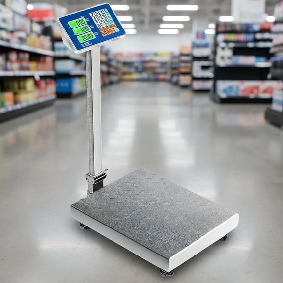 Resenkos 660 lbs Weight Platform Scale Digital Floor Folding Scale, Commercial Food Meat Weight Scale