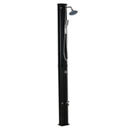 Resenkos 7 Outdoor Solar Heated Shower, 9.2 Gallon Hold, 360 Rotating Rainfall, Foot Faucet, Temp/Pressure Adjustable