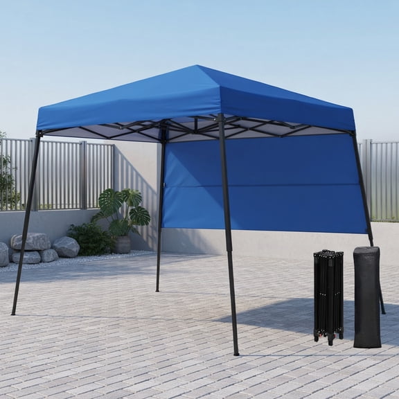 Resenkos 7 x 7 Feet Sland Adjustable Portable Canopy Tent with Backpack-Blue, Outdoor Gazebo Wedding Party Tent Canopy Tent for Outside Party Waterproof Canopy Wedding Tent