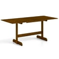 thumbnail image 1 of Resenkos 71" Farmhouse Dining Table for 8 with Solid Wood Legs, Walnut, 1 of 8