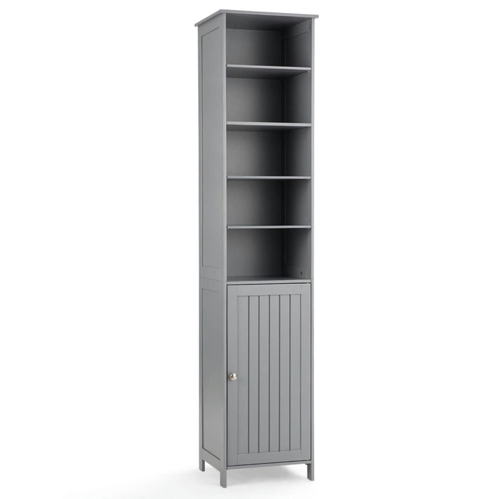 Resenkose 72 Inches Free Standing Tall Floor Bathroom Storage Cabinet-Gray, Bathroom Cabinets for Entryway Storage, Home Office Furniture, Gray