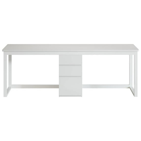 Resenkos 78.7-Inch Double Office Desk for 2 People with 3 Drawers, White