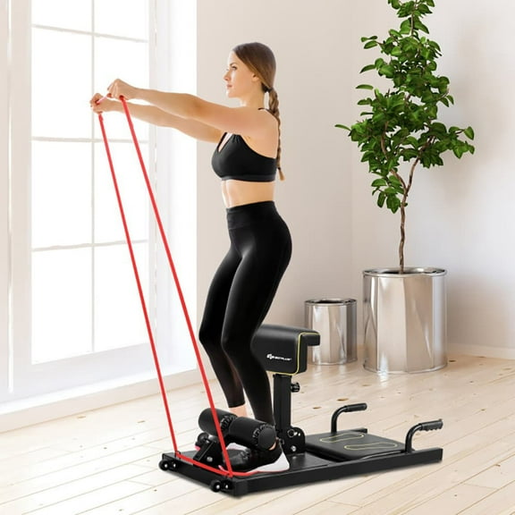 Resenkos 8-in-1 Home Gym Machine, Multifunctional for Squats & Fitness Space-Saving - Black