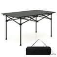 thumbnail image 1 of Resenkos Aluminum Camping Table for 4-6 People with Carry Bag-Black,Folding Dining Table for Patio Pool Park Outdoor, 1 of 8