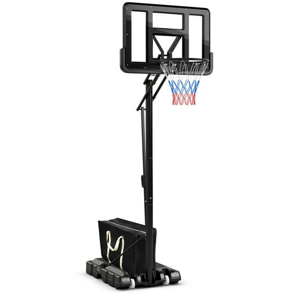 Resenkos Basketball Hoop,Basketball Stand Rack,Portable Basketball Hoop with 4.6 to 10 Feet 10-Level Height Adjustable