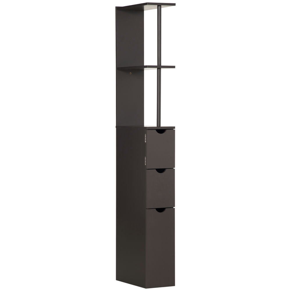 Resenkos Bathroom Cabinet,54" Tall Bathroom Storage Cabinet, Freestanding Linen Tower with 2-Tier Shelf and Drawers, Brown Resenkos Bathroom Cabinet,54" Tall Bathroom Storage Cabinet, Freestanding Linen Tower with 2-Tier Shelf and Drawers, Brown