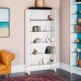 thumbnail image 1 of Resenkos Bookcase, Storage Display Open Bookshelf,4-Tier Leaning Free Standing Ladder Shelf Bookcase70.8" Bookcase, Large Bookshelf Organizer with 5-Tier Storage Shelves, 1 of 12