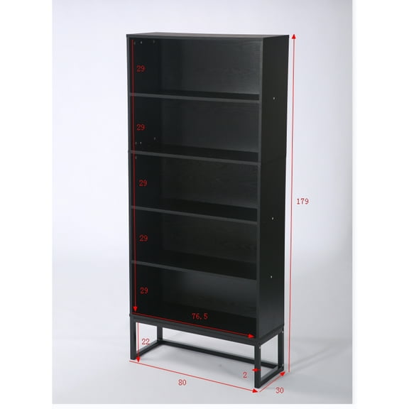 Resenkos Bookshelf, Free Standing Bookshelf Cabinet Display Storage Rack Shelves for Bedroom Living Room Office