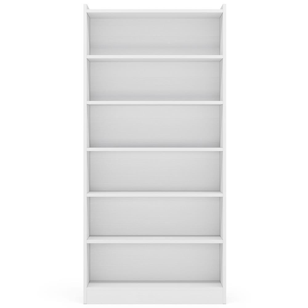 Resenkos Bookshelf, Storage Shelf, Bookcase,Wood Bookcase, 72" Tall Bookshelf with 6-Tier Open Storage Shelves,White(6-Tier)