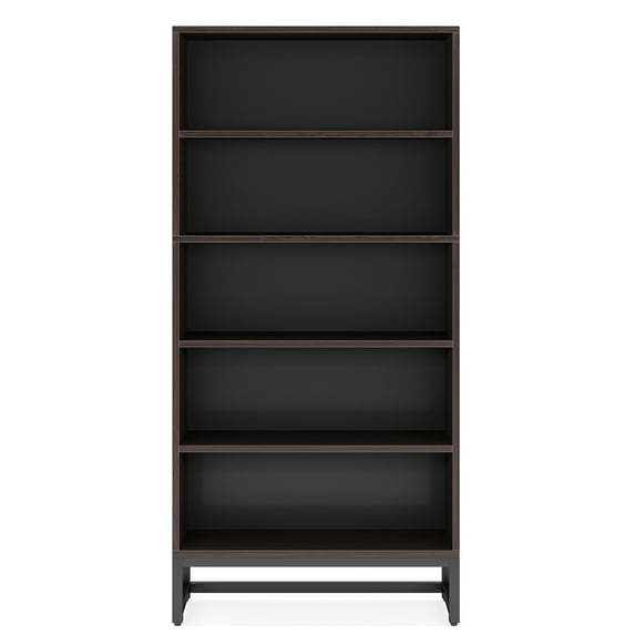 Resenkos Bookshelf, Tall Library Shelf - Sturdy Construction for Heavy Hardbacks, Figures & More,Brown