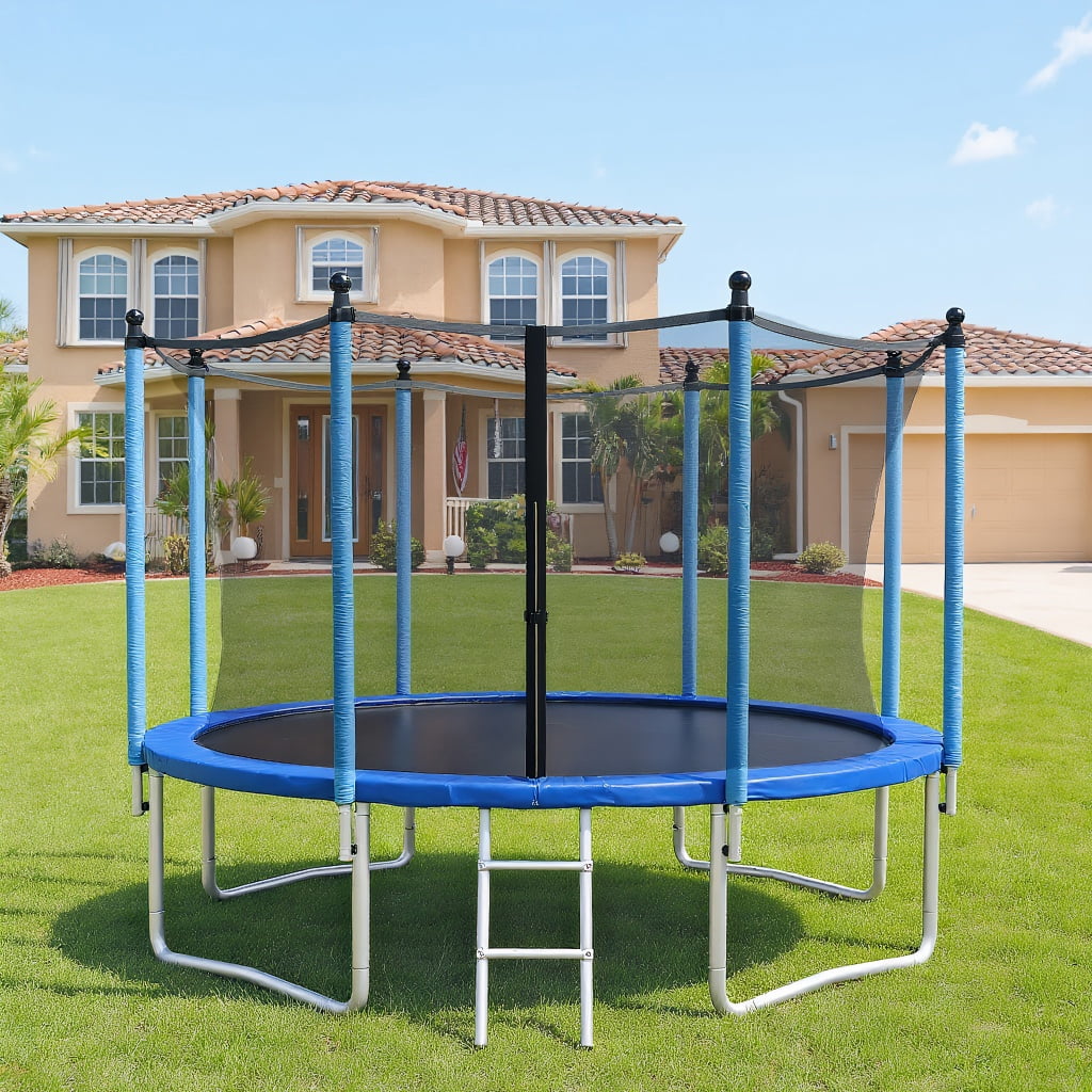 Resenkos Bounce Trampoline Replacement Safety Enclosure Net,15/16 Feet Trampoline Replacement Safety Net with Adjustable Straps-16 ft Resenkos Bounce Trampoline Replacement Safety Enclosure Net,15/16 Feet Trampoline Replacement Safety Net with Adjustable Straps-16 ft
