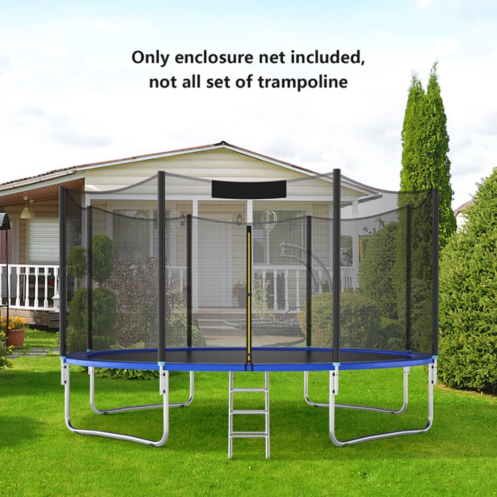 Resenkos Bounce Trampoline Replacement Safety Enclosure Net,Trampoline Safety Replacement Protection Enclosure Net-8 ft, Black