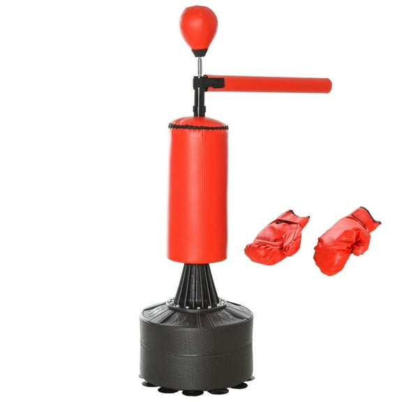 Resenkos Boxing Bag, Freestanding Punching Bag with Speed Ball, Rotating Boxing Bar and Gloves, Weighted Base, for Adult and Kids