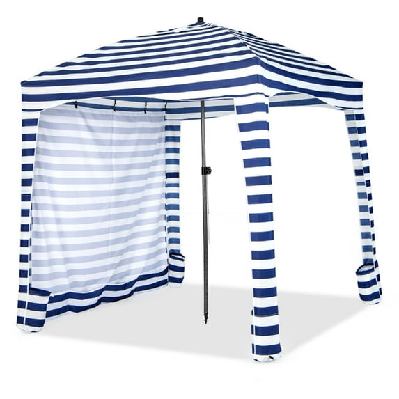 Resenkos Cabana Beach Tent, 72.00" x 72.00", Blue White