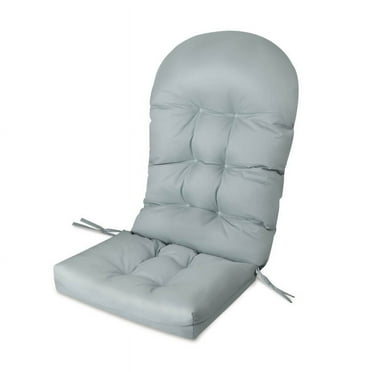 Resenkos Chair Cushions for Dining Chairs, Memory Foam Chair Cushion Patio Adirondack Chair Cushion with Fixing Straps and Seat Pad-Gray