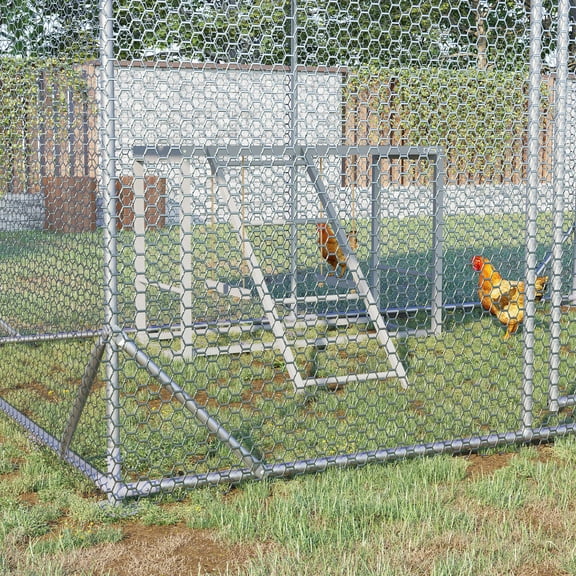 Resenkos Chicken Activity Play with Swing Set for 3-4 Birds, Wooden Chicken Coop Accessory with Multiple Chicken Perches & Hen Ladder Gray