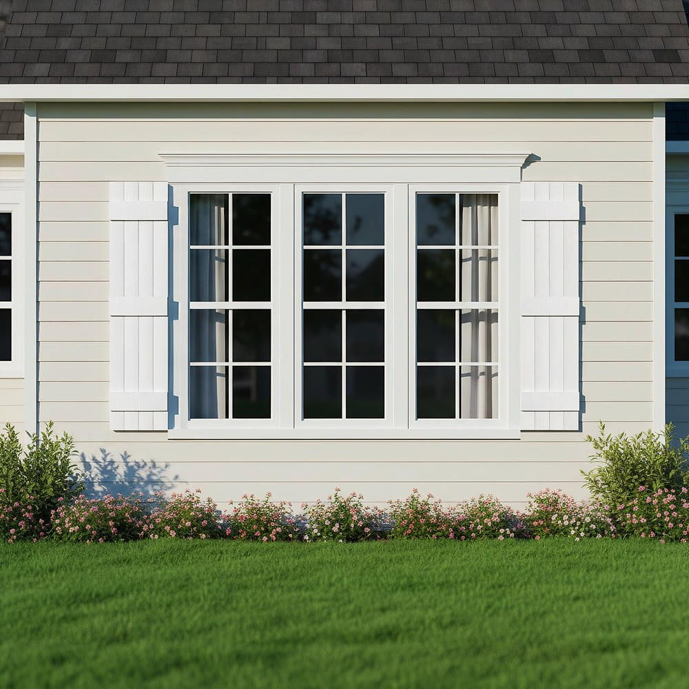 Resenkos Classic Board & Batten Faux Shutters, Timeless, Durable Decor ...