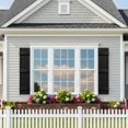 thumbnail image 1 of Resenkos Classic Board & Batten Faux Shutters with 3 Horizontal Bars for Timeless and Durable Exterior Elegance, 14"x59", Black, 1 of 12