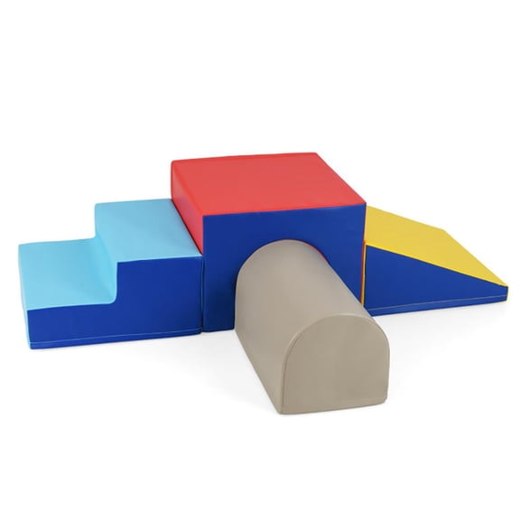 Resenkos Climb and Crawl Foam Block Play Set for Infant Baby-Yellow