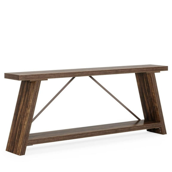 Resenkos Console Sofa Table, Display Shelf,70.9" Console Table, Extra Long Sofa Table Behind Couch,Rustic Brown