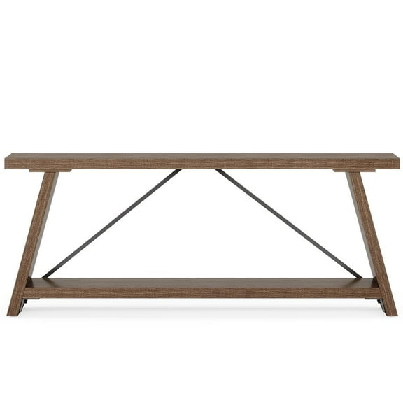 Resenkos Console Sofa Table, Display Shelf,70.9" Console Table, Extra Long Sofa Table Behind Couch,Walnut