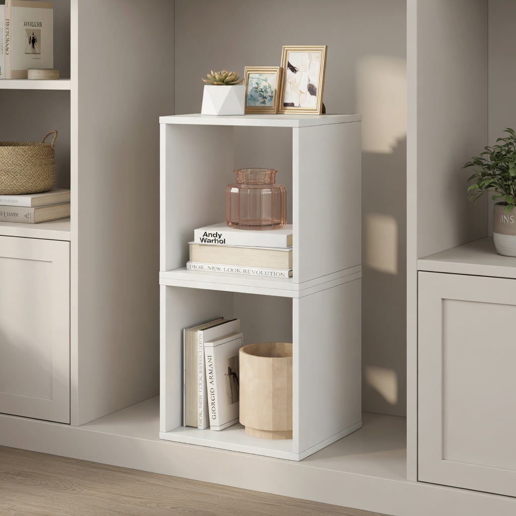 Resenkos Cube Storage Organizer Set of 2-White