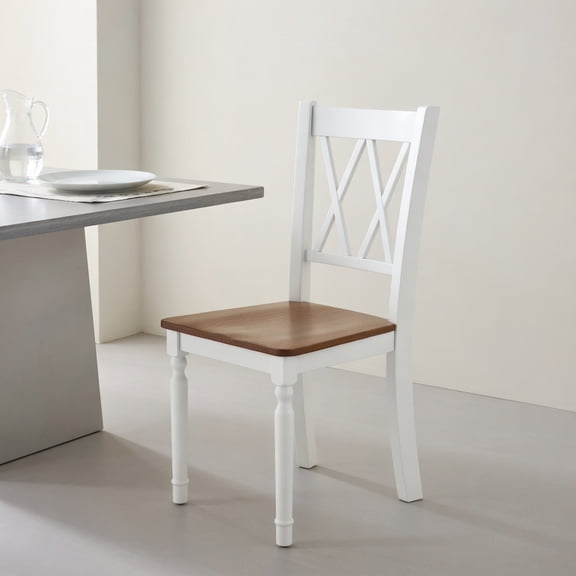 Resenkos Dining Chairs, Kitchen Chairs Trattoria Chairs,Set of 4 Wooden Farmhouse Kitchen Chairs with Rubber Wood Seat