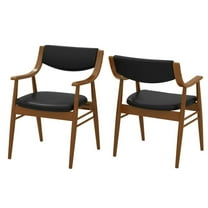 Resenkos Dining Room Chairs, Kitchen Chairs,Wooden Dining Chair Set of 2 with Padded Seat and Back-Black
