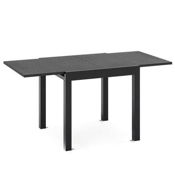 Resenkos Dining Table,Dinner Table, 31.5 inches-63 inches Adjustable Patio Expandable Dining Table for 4-6 Person-Gray