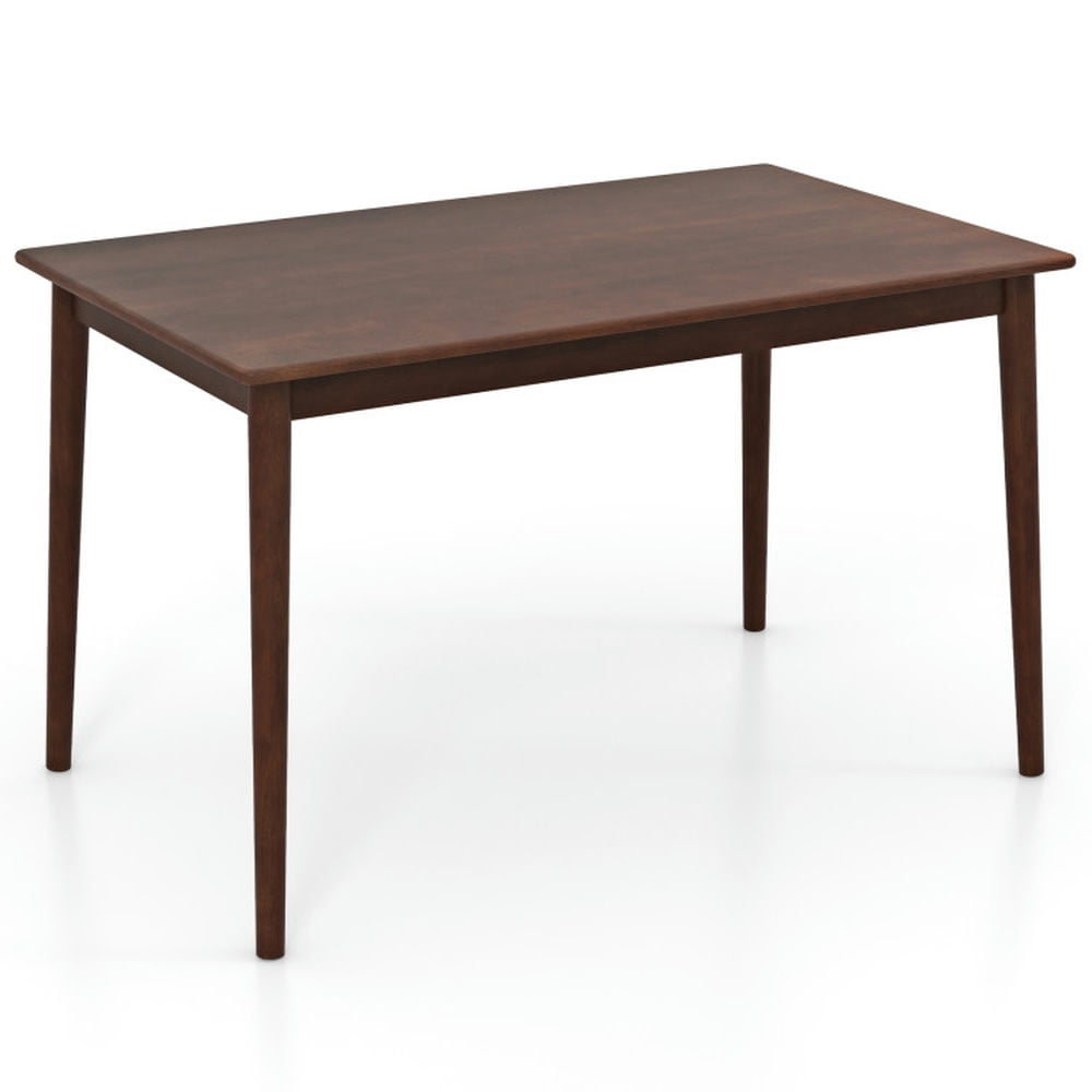 48" Dark Brown Solid Wood Farmhouse Dining Table for Four
