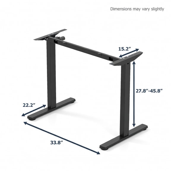 Resenkos Electric Standing Desk Frame with LED Display, Height Adjustable Computer Desk Base for Home, Office, Black