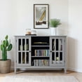 thumbnail image 1 of Resenkos Entertainment Centers,TV Stands,Wooden TV Stand Console Cabinet for 50 Inch TV-Gray, 1 of 9