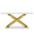 thumbnail image 1 of Resenkos Entryway Table, Console Sofa Table,55" Console Table Modern Faux Marble Sofa Entryway Table, 1 of 3