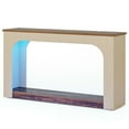 thumbnail image 1 of Resenkos Entryway Table, Console Sofa Table,55" Console Table, Wood Farmhouse 2-Tier Sofa Table with LED Lights, 1 of 3