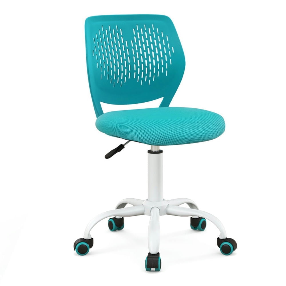 Resenkos Ergonomic Children Study Chair with Adjustable Height-Turquoise, Home Office Computer Desk Chair, Small Office Chair for Bedroom,Study