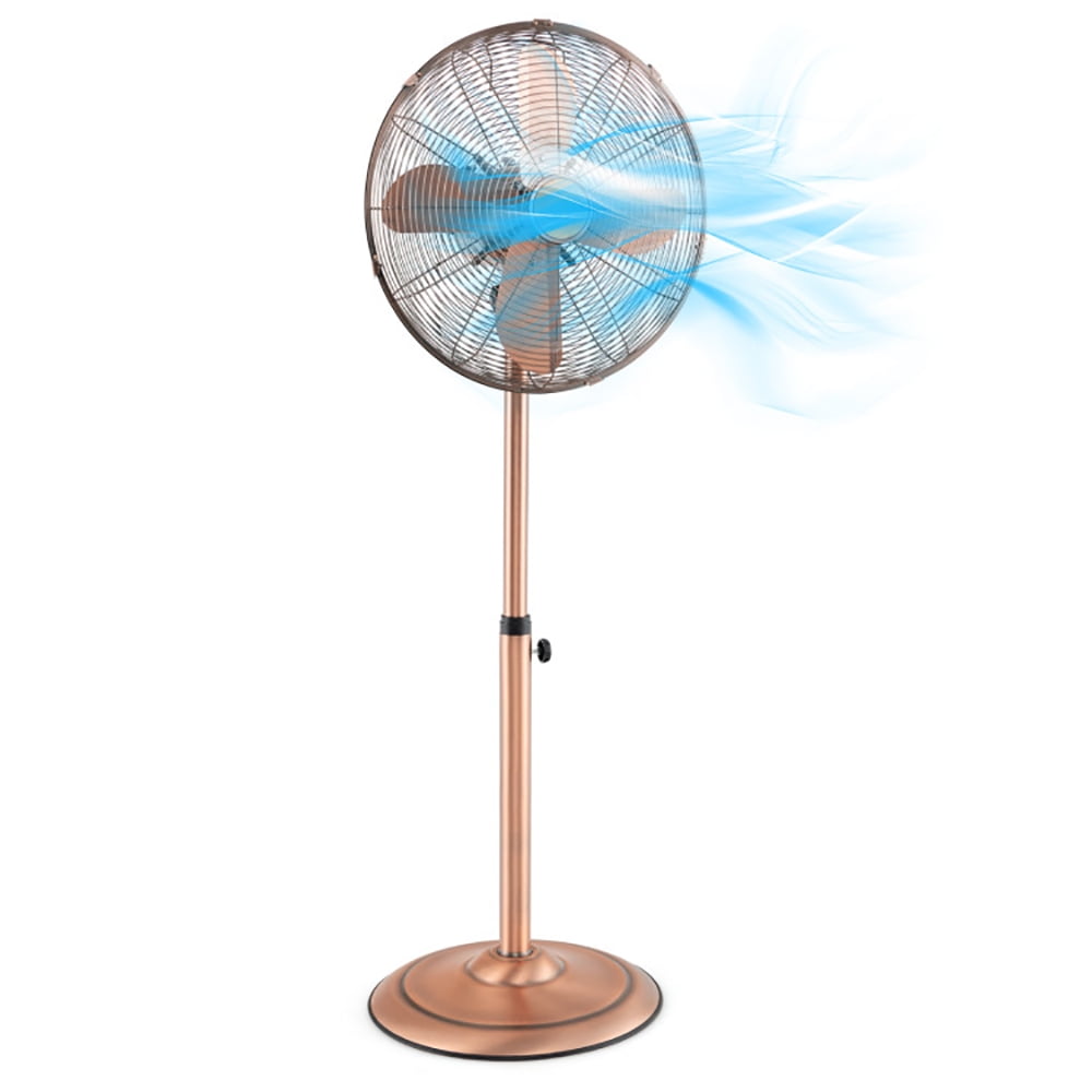 Resenkos Fans,Blow Cold Air, 16 Inch Pedestal Standing Fan Oscillating Pedestal Fan with 3 Speeds and Adjustable Height-Copper Resenkos Fans,Blow Cold Air, 16 Inch Pedestal Standing Fan Oscillating Pedestal Fan with 3 Speeds and Adjustable Height-Copper