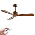 thumbnail image 1 of Resenkos Fans,Blow Cold Air, 52 Inch Modern Ceiling Fan Indoor Outdoor Brushed Nickel Finish with Remote, 1 of 6