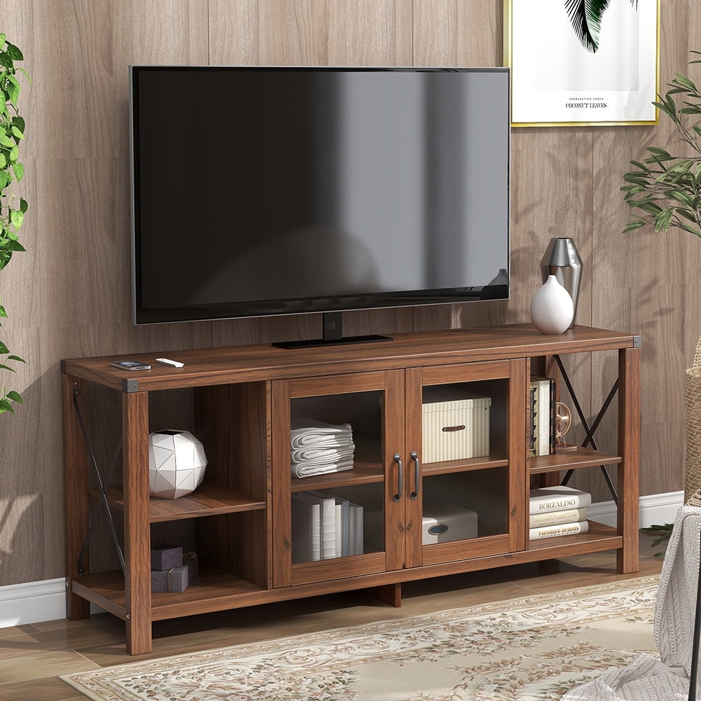 Resenkos Farmhouse Storage Entertainment Center for TVs up to