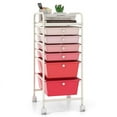 thumbnail image 1 of Resenkos Filing Cabinet Office Drawers, Office Storage Cabinet,6 Drawers Rolling Storage Cart Organizer-Pink, 1 of 7