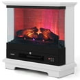 thumbnail image 1 of Resenkos Fireplace Heater,Electric Fireplace, 27 Inch Freestanding Electric Fireplace with 3-Level Vivid Flame Thermostat-White, 1 of 1