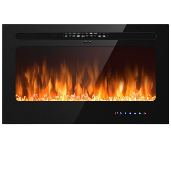 Resenkos Fireplace Heater,Electric Fireplace, 36 Inch Electric Fireplace Insert Wall Mounted with Timer