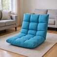 thumbnail image 1 of Resenkos Floor Chair, Sofa Chair, Floor Seat,14-Position Adjustable Folding Lazy Gaming Sofa-Light Blue, 1 of 8