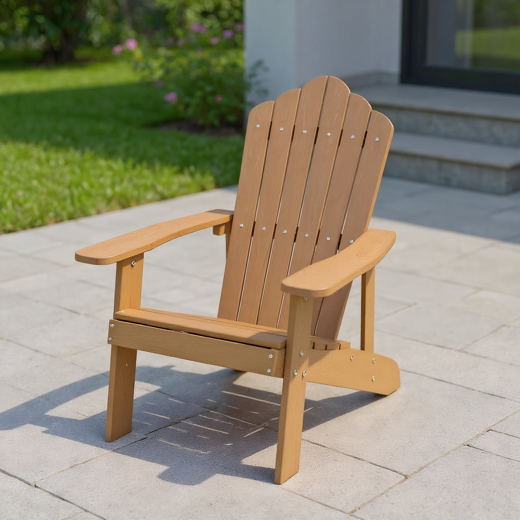 Resenkos Folding Adirondack Chair, Weather Resistant HIPS Outdoor