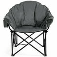 thumbnail image 1 of Resenkos Folding Camping Moon Padded Chair with Carrying Bag-Gray, Outdoor Camping Chairs for Adult Hiking Fishing Beach, 1 of 1