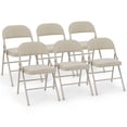 thumbnail image 1 of Resenkos Folding Chair, Kitchen Chairs,Foldable Chair Set of 6 with Padded Seat Seat and Fabric Covered Backrest-Set of 6, 1 of 10