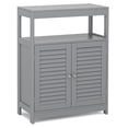 thumbnail image 1 of Resenkos Freestanding Bathroom Floor Cabinet with Double Shutter Doors-Gray, Bathroom Cabinets for Entryway Storage, Home Office Furniture, 1 of 6