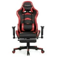 thumbnail image 1 of Resenkos Gaming Chair Computer Chair Office Chair, Massage Gaming Chair with Footrest-Red, 1 of 9